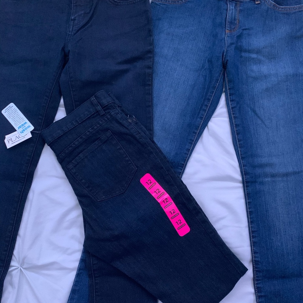 girl jeans size twelve super skinny!